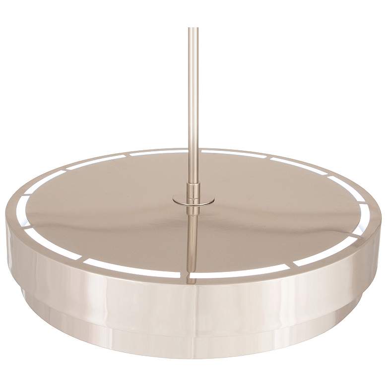 Image 3 Elliott 23" Wide Polished Nickel And White Pendant more views