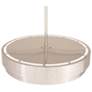 3_Elliott 23" Wide Polished Nickel And White Pendant more views