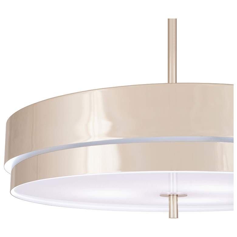 Image 4 Elliott 23" Wide Polished Nickel And White Pendant more views