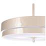 4_Elliott 23" Wide Polished Nickel And White Pendant more views