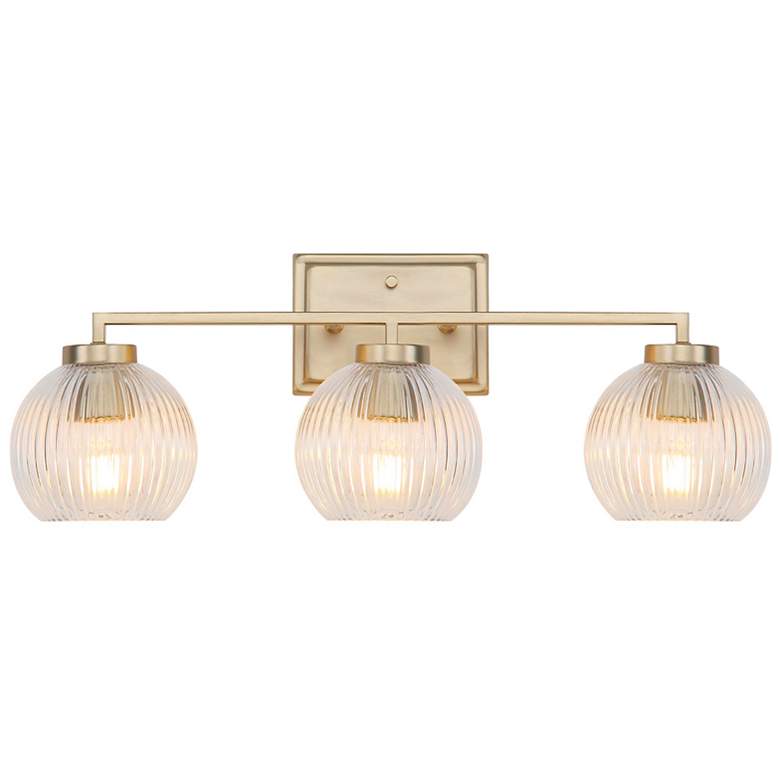 Image 1 Elliott 24 1/2"W Brushed Champagne Bronze 3-Light Bath Light
