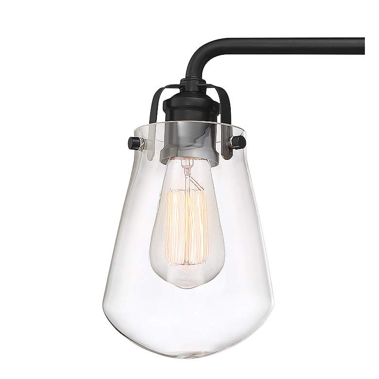 Image 3 Elliott 24" Wide Matte Black 3-Light Bath Light more views