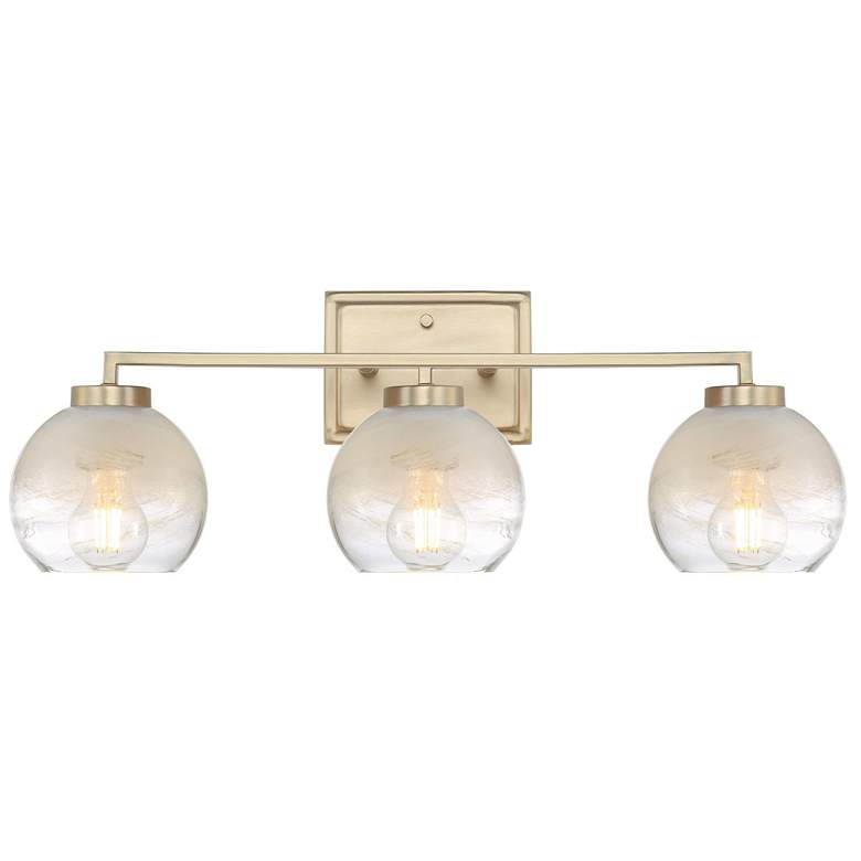 Image 1 Elliott 3-Light Vanity Light in Brushed Champ Bronze with Alabaster Shade