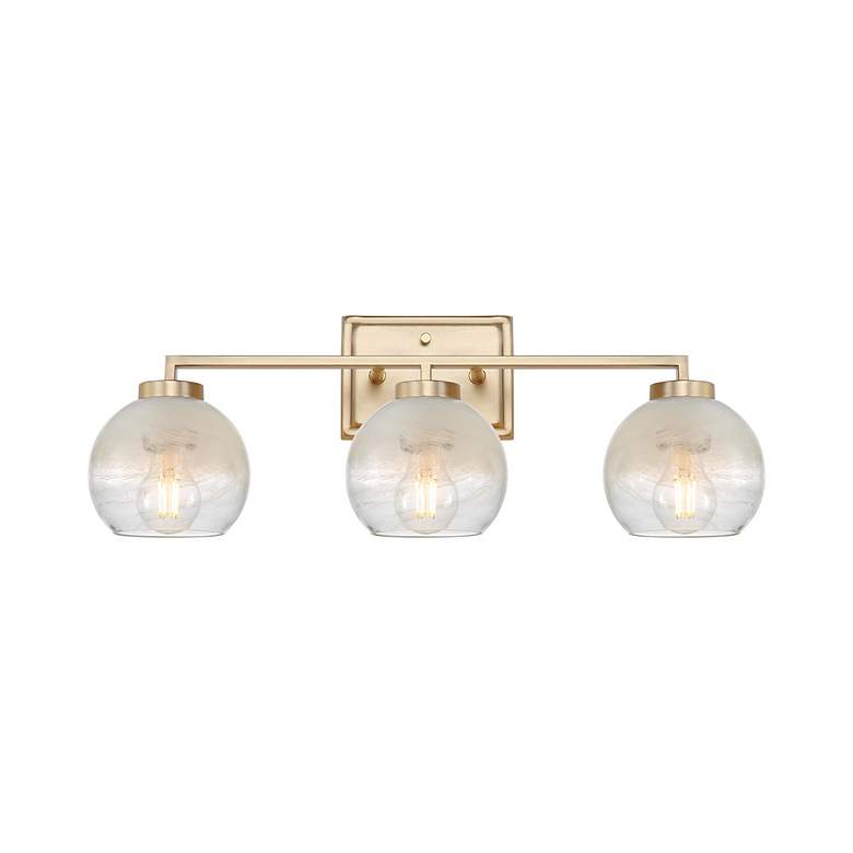 Image 3 Elliott 3-Light Vanity Light in Brushed Champ Bronze with Alabaster Shade more views