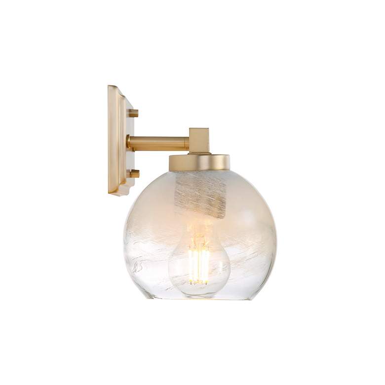 Image 6 Elliott 3-Light Vanity Light in Brushed Champ Bronze with Alabaster Shade more views