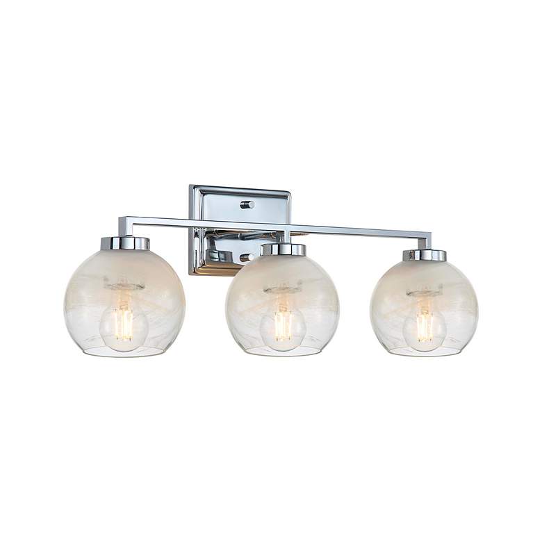 Image 4 Elliott 3-Light Vanity Light in Chrome with Alabaster Shade more views