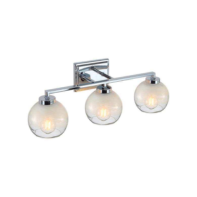 Image 5 Elliott 3-Light Vanity Light in Chrome with Alabaster Shade more views