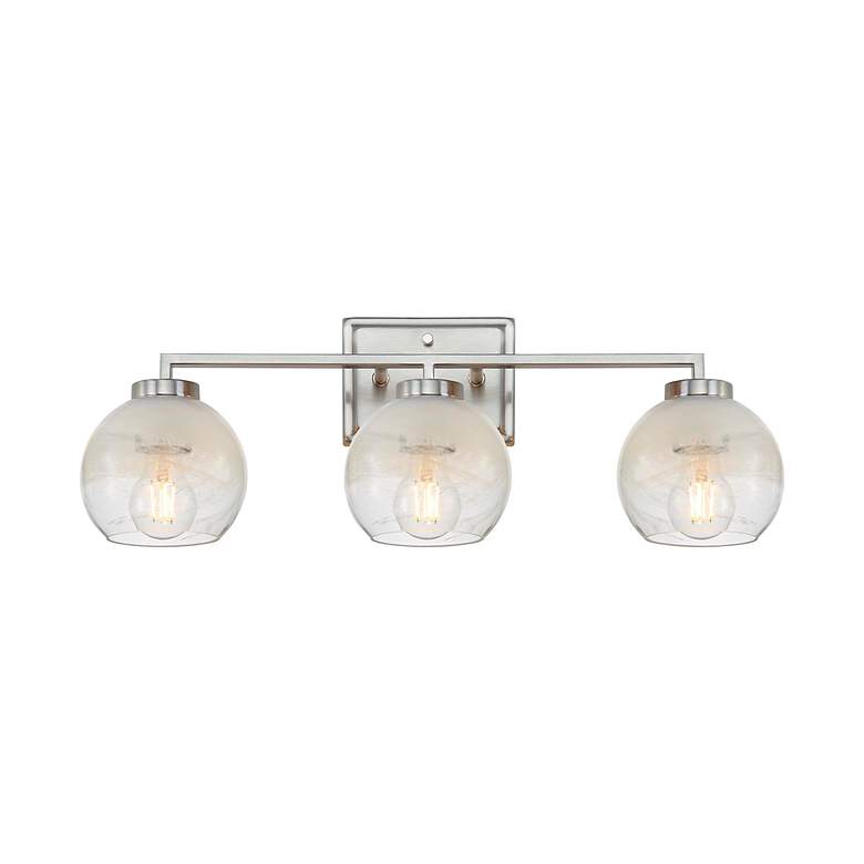Image 3 Elliott 3-Light Vanity Light in Pewter with Alabaster Shade more views