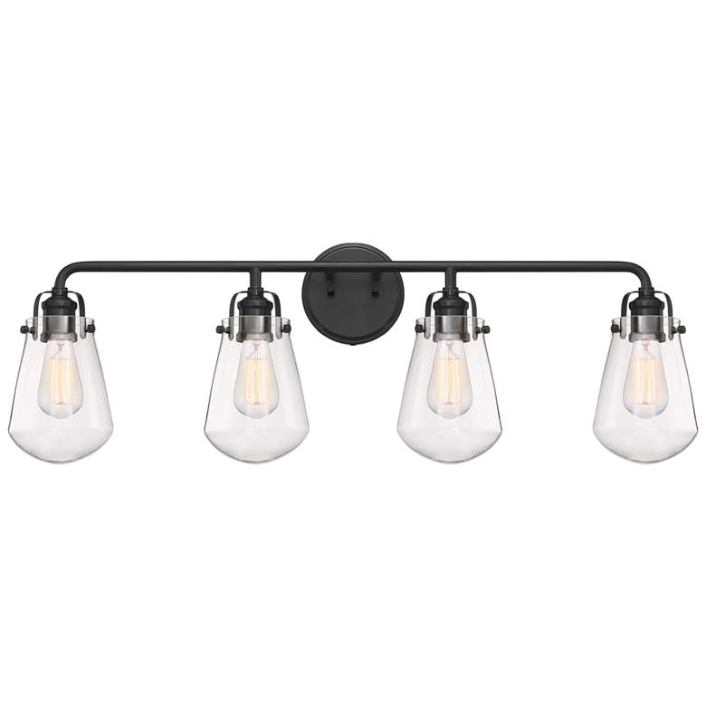 Image 1 Elliott 32" Wide Matte Black 4-Light Bath Light