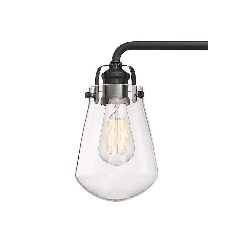 Image 2 Elliott 32" Wide Matte Black 4-Light Bath Light more views