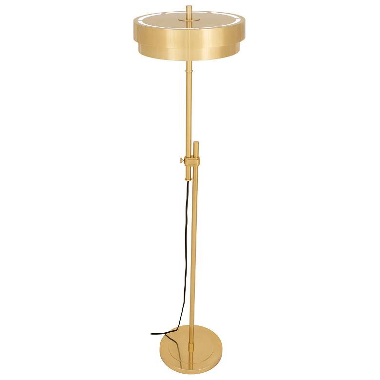 Image 1 Elliott 43.75" High Modern Brass Floor Lamp