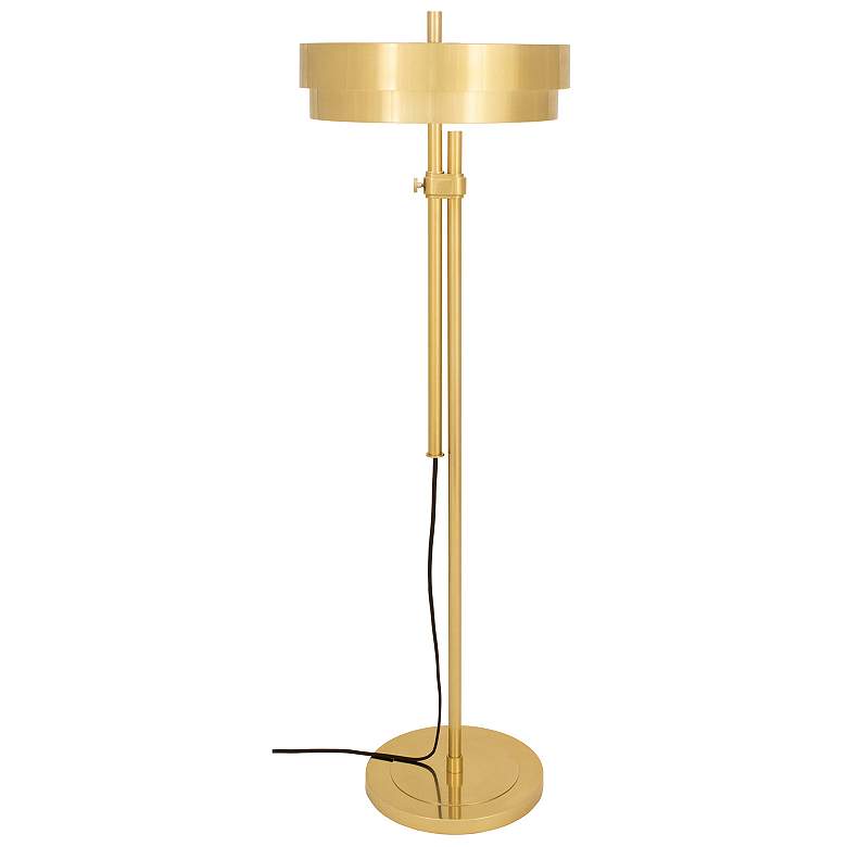 Image 2 Elliott 43.75" High Modern Brass Floor Lamp more views