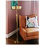 4_Elliott 43.75" High Modern Brass Floor Lamp more views