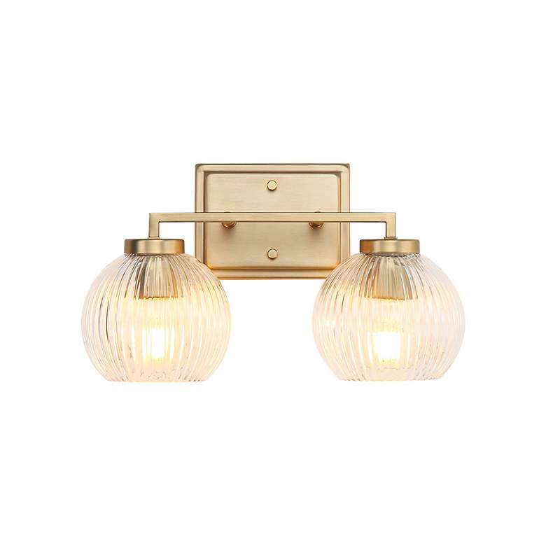 Image 2 Elliott 8 3/4"H Brushed Champagne Bronze 2-Light Wall Sconce more views