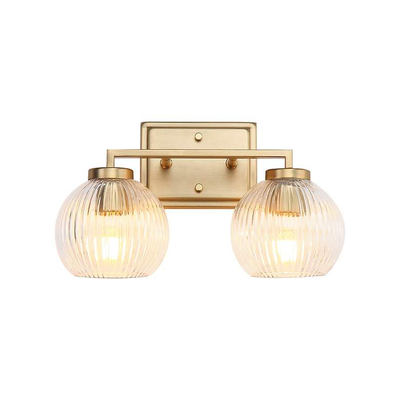 Image 4 Elliott 8 3/4"H Brushed Champagne Bronze 2-Light Wall Sconce more views
