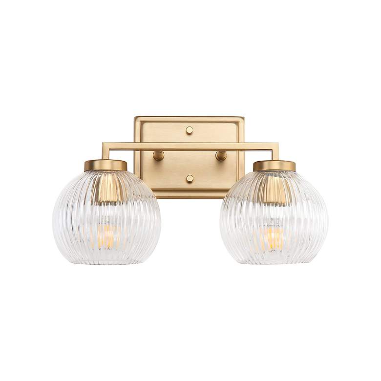 Image 5 Elliott 8 3/4"H Brushed Champagne Bronze 2-Light Wall Sconce more views