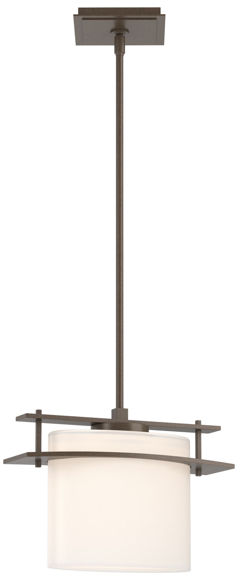 Ellipse 13" Wide Bronze Mini Pendant w/ Opal Glass