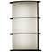 Ellipse 15" High Black and Opal Acrylic Exterior Sconce LED