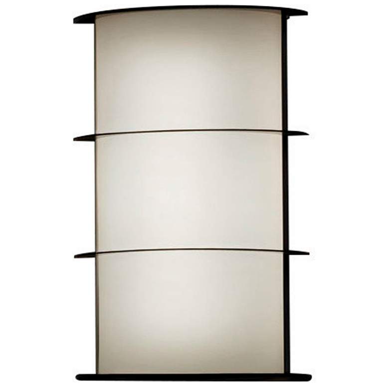 Image 1 Ellipse 15" High Black and Opal LED Outdoor Wall Light