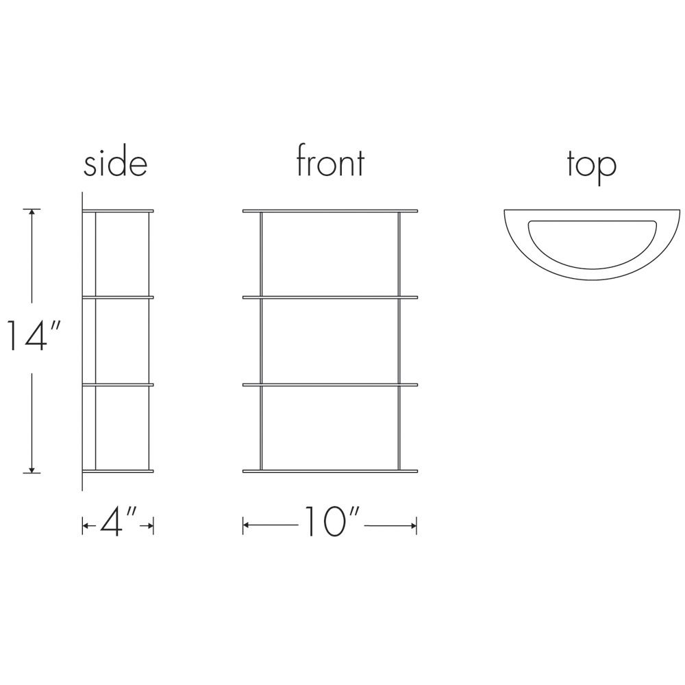 Image 3 Ellipse 15" High Black|Opal Acrylic Exterior Sconce LED more views