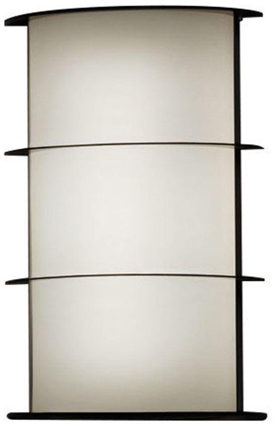 Ellipse 15" High Black|Opal Acrylic Exterior Sconce Triac LED