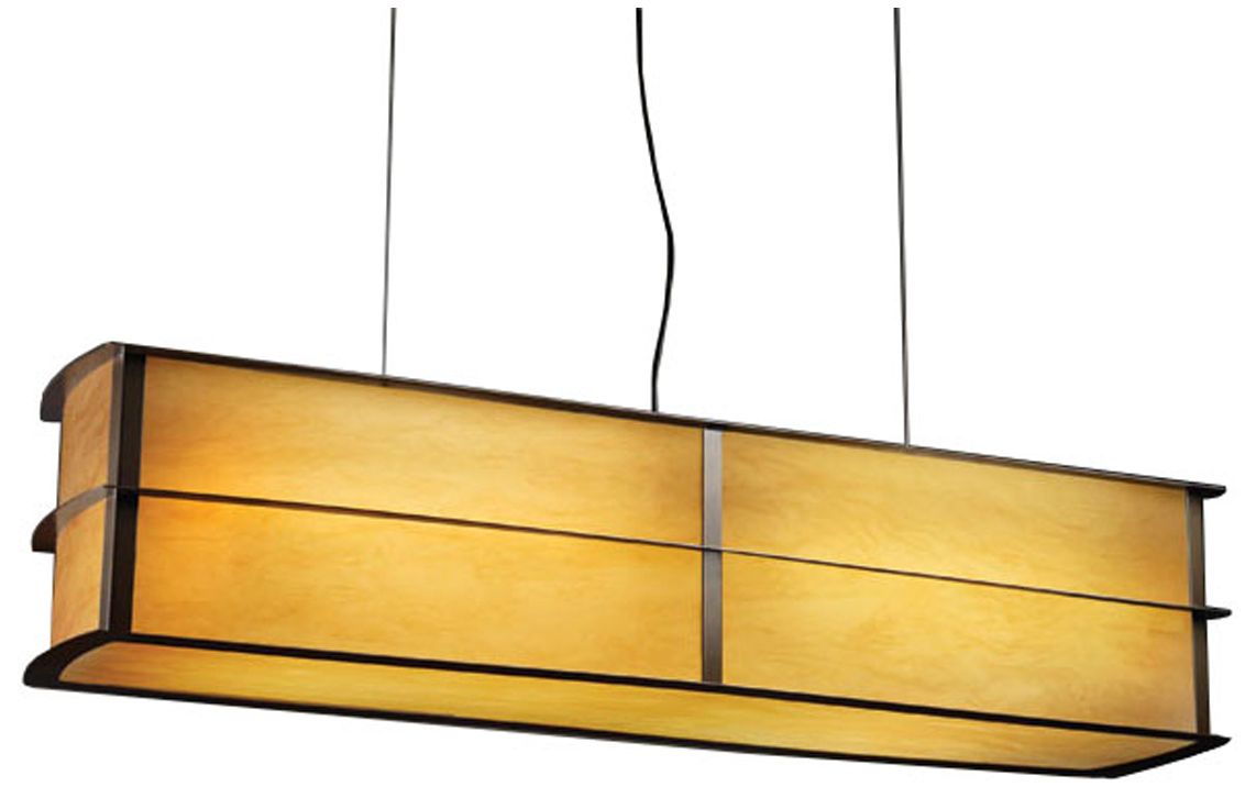 Ellipse 47" Long Medieval Bronze|Tea Stained Pendant