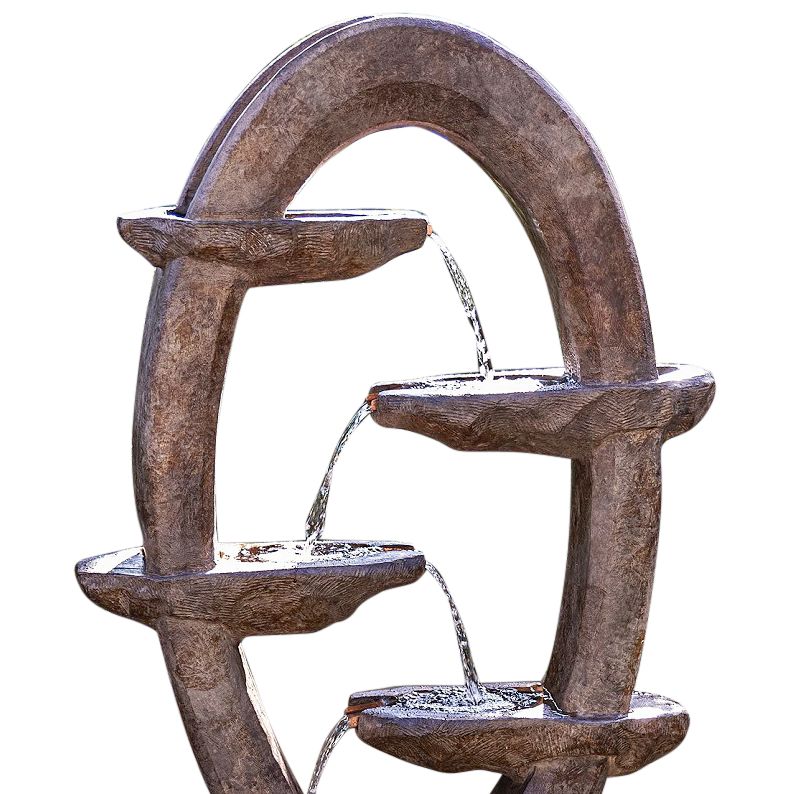 Image 3 Ellipse 59" High Relic Lava LED Outdoor Water Fountain - Made to Order more views