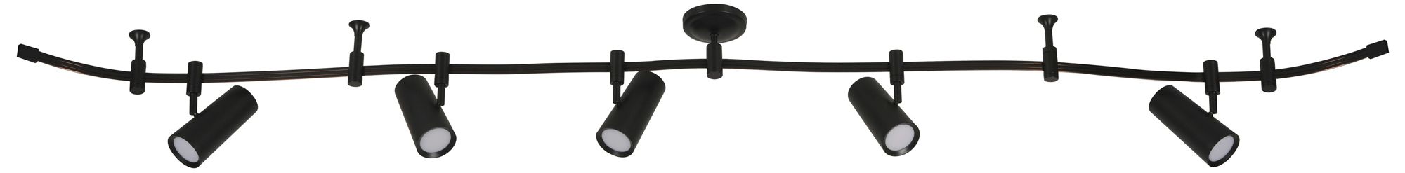 Image 2 Ellipse 96" Wide 5-Light Black LED Flex Track more views
