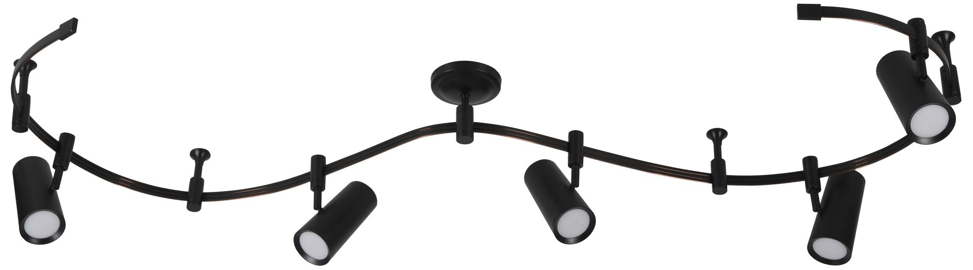 Image 3 Ellipse 96" Wide 5-Light Black LED Flex Track more views