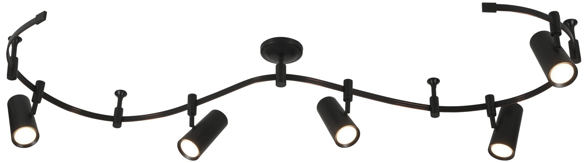 Image 4 Ellipse 96" Wide 5-Light Black LED Flex Track more views