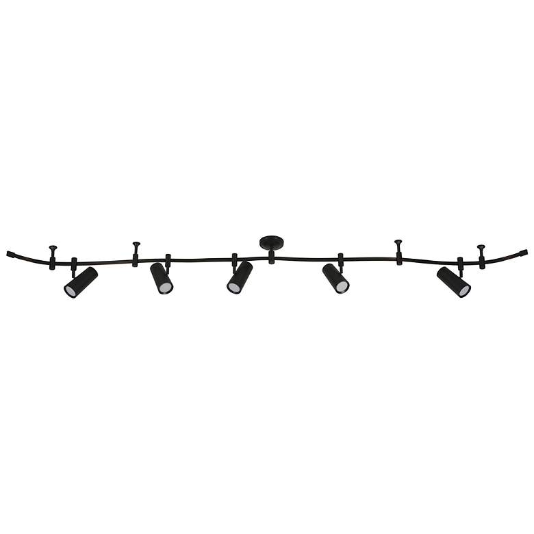 Image 2 Ellipse 96" Wide 5-Light Black LED Flex Track more views
