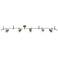 Ellipse 96" Wide 5-Light Brushed Nickel LED Flex Track