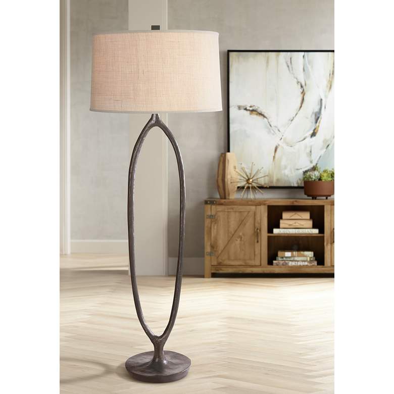 Image 1 Ellipse Bronze Metal Floor Lamp