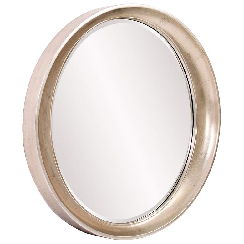 Image 2 Elliptical Burnished Silver 35" x 39" Wall Mirror more views