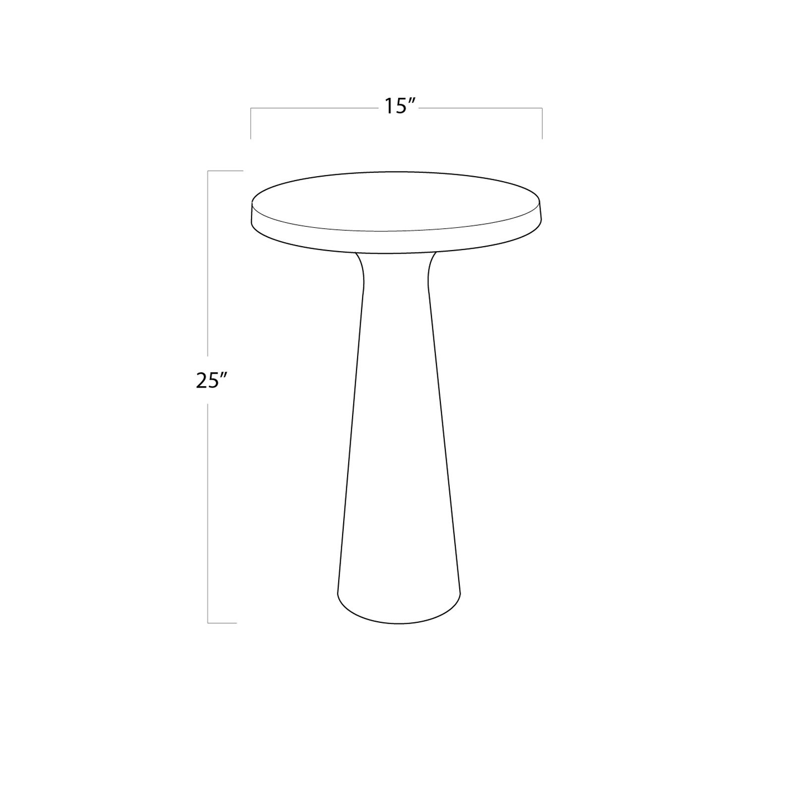 Image 6 Ellis 15" Wide Blackened Zinc Aluminum End Table more views