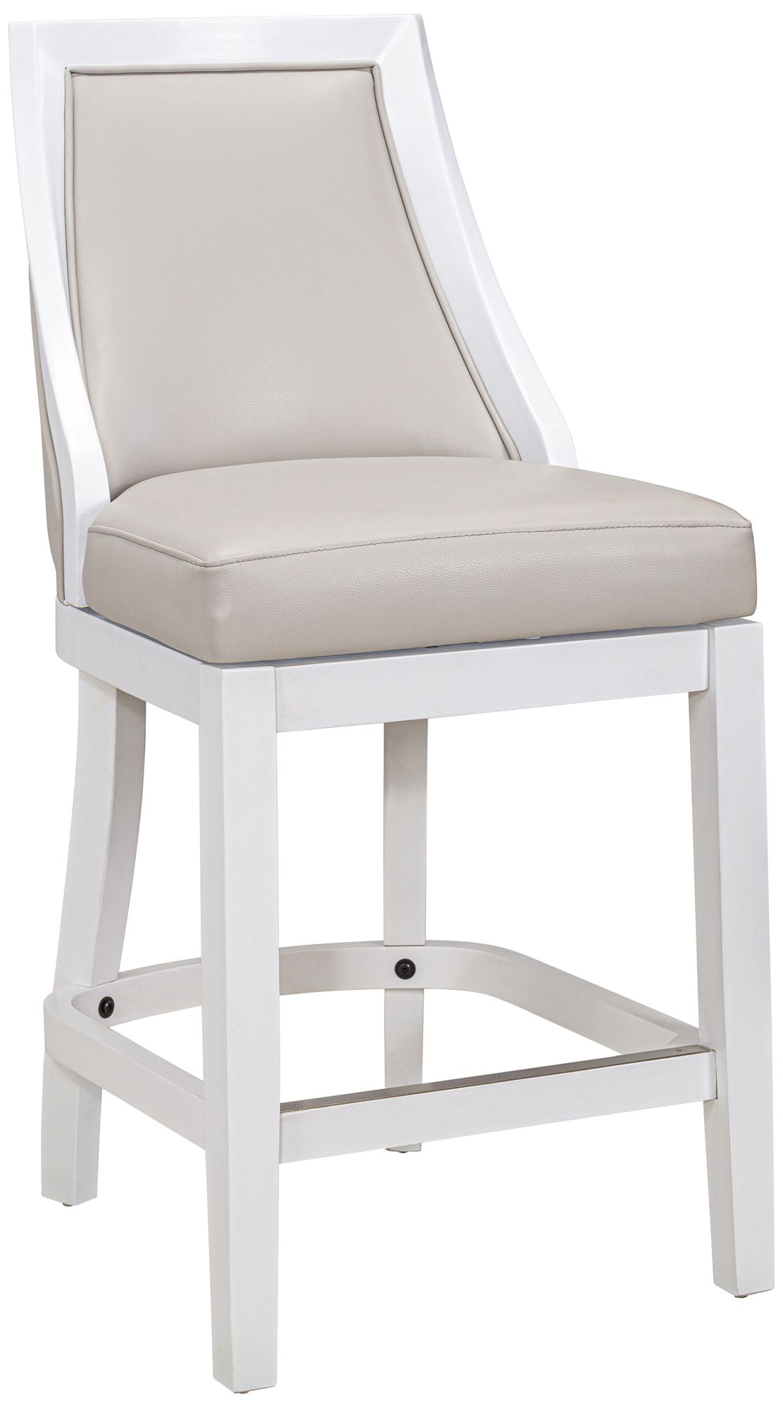 Image 2 Ellis 26" Gray Faux Leather Swivel Tall Back Counter Stool