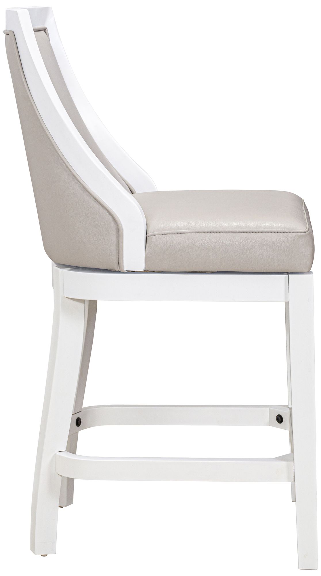 Image 5 Ellis 26" Gray Faux Leather Swivel Tall Back Counter Stool more views
