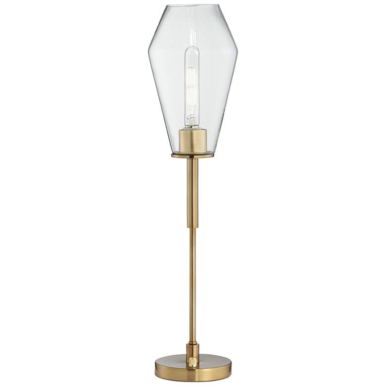 Image 5 Ellis 28" High Gold Metal Uplight Console Table Lamps Set of 2 more views