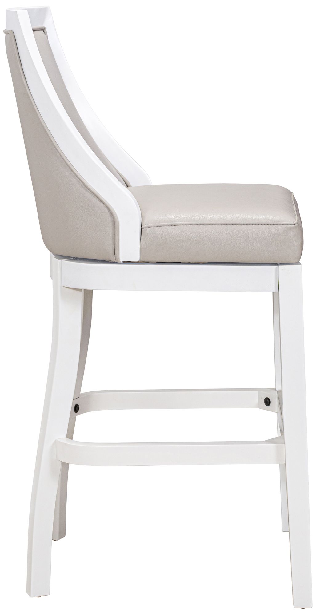 Image 7 Ellis 31" Gray Faux Leather Swivel Tall Back Bar Stool more views