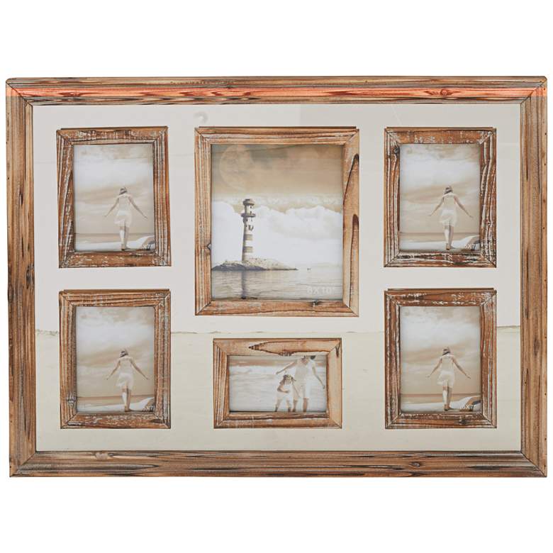 Image 1 Ellis 31 inch Wide Rustic Photo Collage Frame