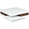 Ellis 39" Wide White Lacquer and Walnut Square Coffee Table