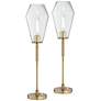 Ellis Gold Metal Uplight Console Table Lamps Set of 2