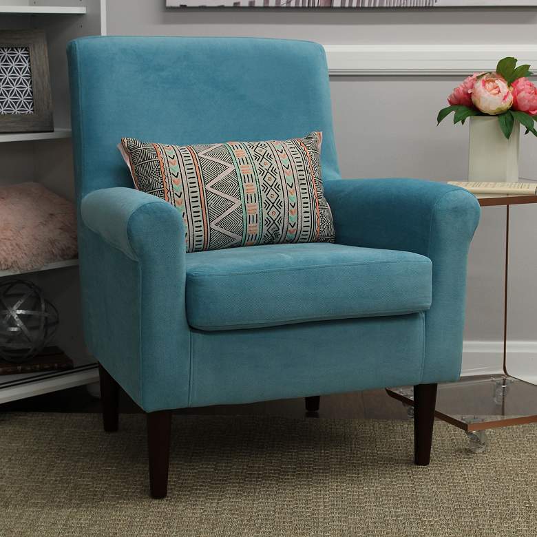 Image 1 Ellis Turquoise Fabric Lounge Chair