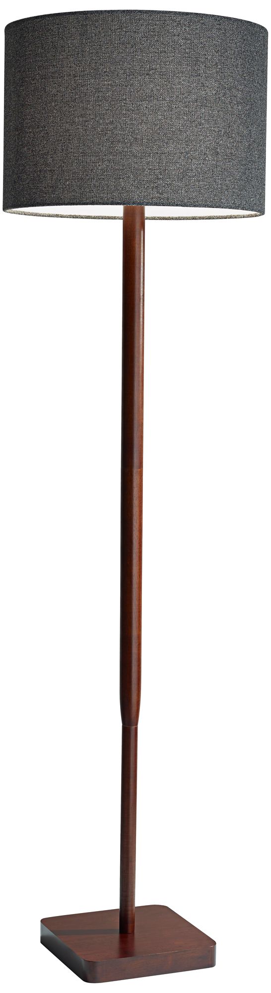 walnut wood floor lamp