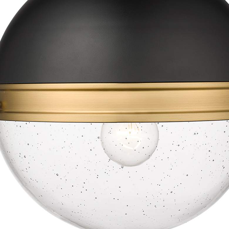 Image 3 Ellmira 11" Wide Matte Black and Antique Brass Mini Pendant more views