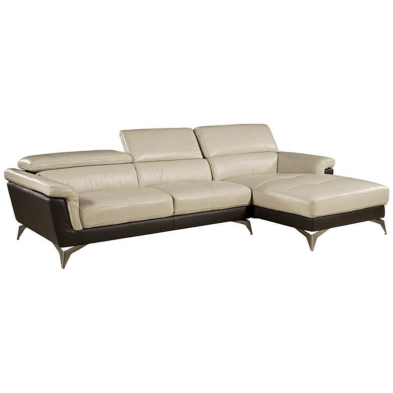 Image 1 Elloise 2-Piece Two-Tone Leather Sofa Set