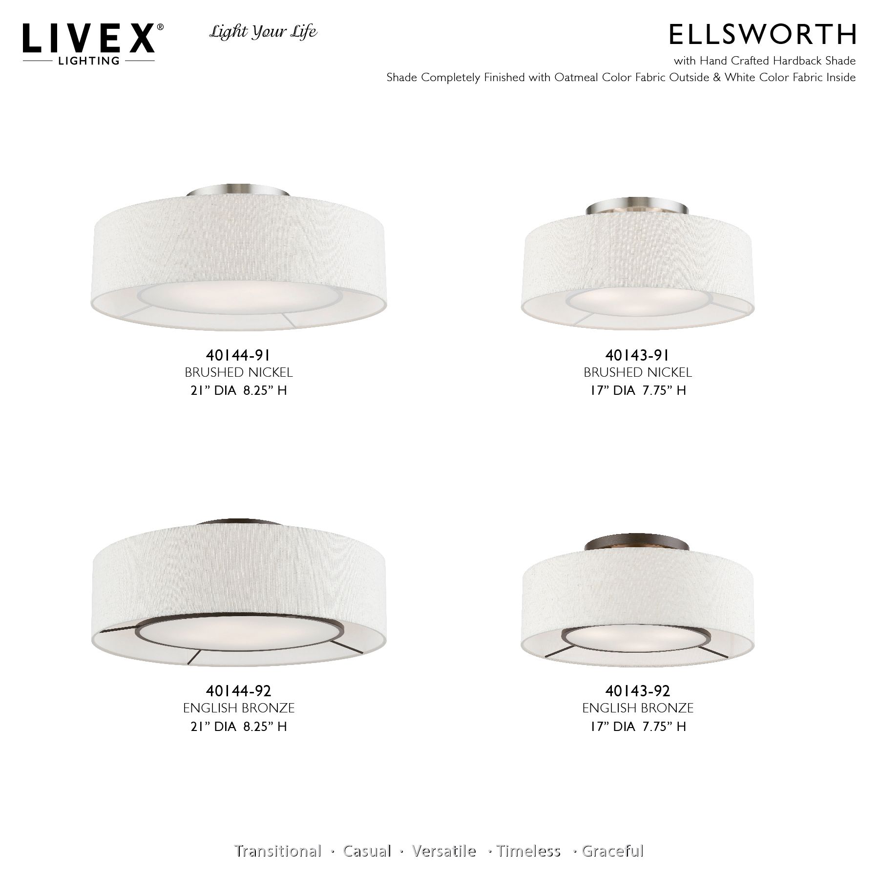 Ellsworth 21" Wide English Bronze Drum Ceiling Light in scene