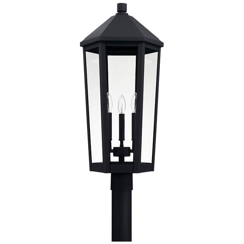 Image 1 Ellsworth 27 1/2" High Black 3-Light Outdoor Post Lantern