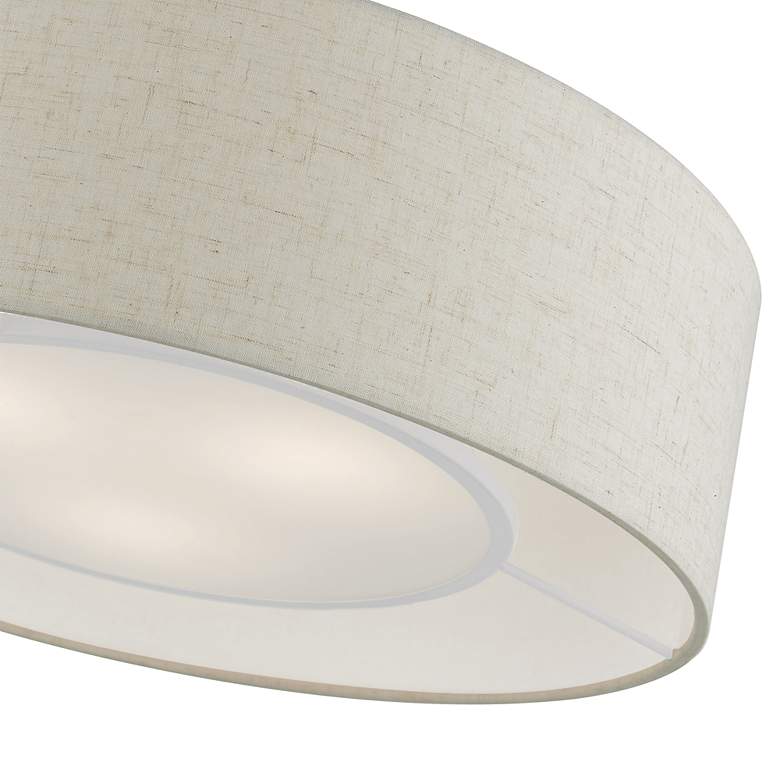 Image 7 Ellsworth 3 Light Brushed Nickel with Shiny White Accents Semi-Flush more views