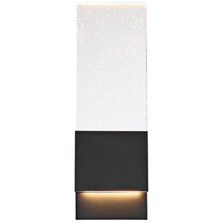 Image 5 Ellusion; LED Large Wall Sconce; 13W; Matte Black Finish with Seeded Glass more views